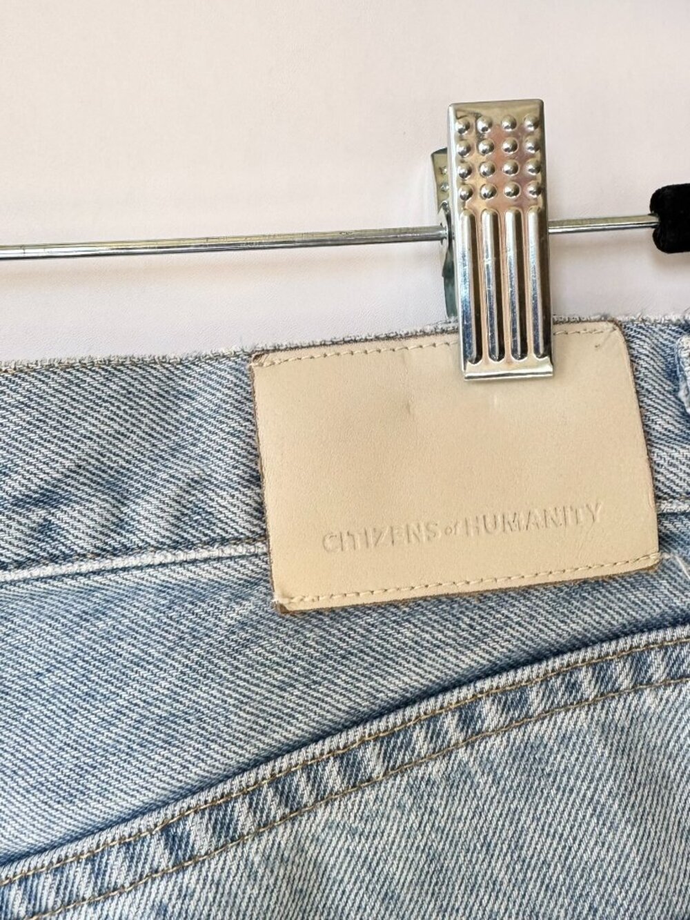 Citizens of Humanity Ayla Baggy Cuffed Crop Wide Leg Jeans Gemini Light Blue 28 - Picture 9 of 14